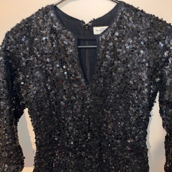 Abercrombie black sequin dress long sleeve - Picture 5 of 5